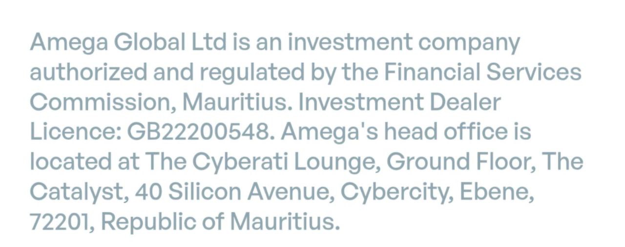 Amega Global Ltd License